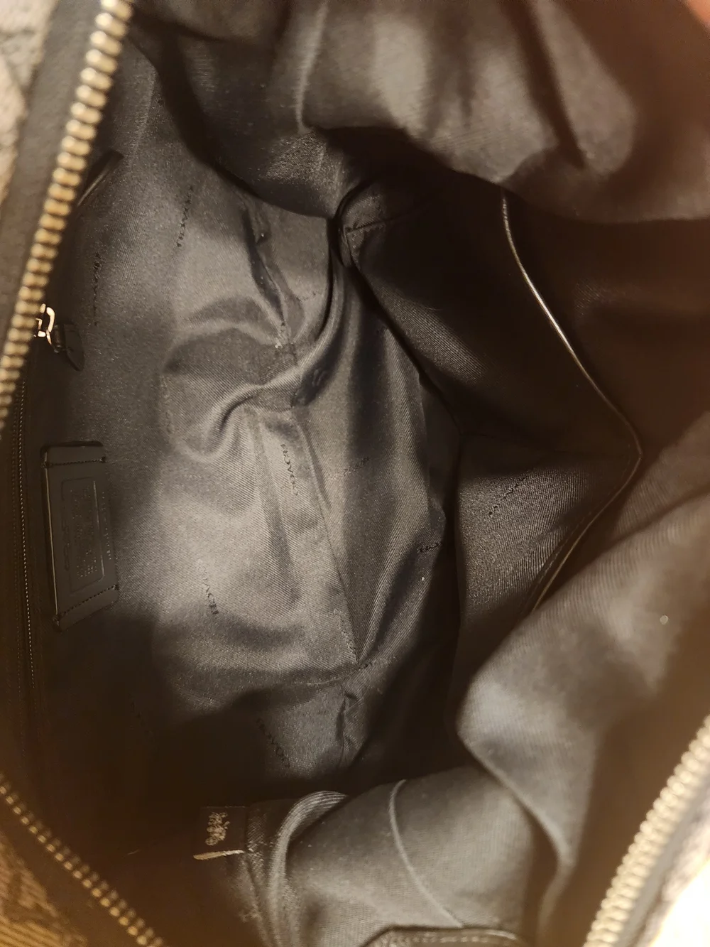 Coach East/West Celeste Hobo Signature Bag black smoke jacquard monogram